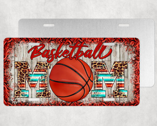 Basketball Mom Novelty Aluminum License Plate